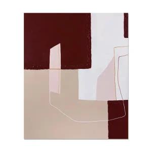 고급스러운 추상화 버건디베이지 텍스처 안방그림 인테리어액자