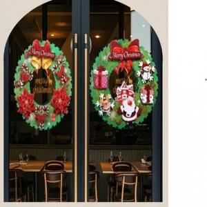 인기템크리스마스리스 종이 리스 트리장식 문장식 인테리어 벽트리 현관 유치원  단체 선물