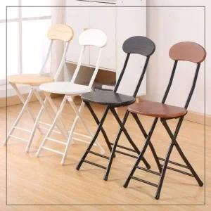 고품질 접이식 의자 보조 간이 등받이 사무용 가정용 카페 화 (WFFUOG0)