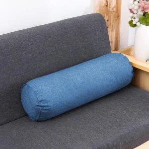 [알티피아]면마 원통 쿠션 홈스테이 블루 15x60cm