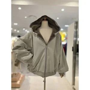 [러브앤쇼](광주신세계)코튼 배색 후드 집업 점퍼GCFMGJP05