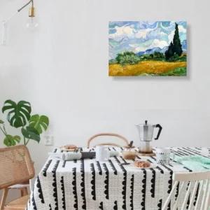 반고흐 밀밭 액자 있는 그림 삼나무가