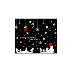 크리스마스 스티커 눈사람과 모빌 크리스마스 유리창