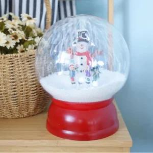 눈내리는 LED 눈사람 원형볼 스노우볼 오르골 워터볼