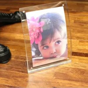 3R 아크릴자석액자(L자커브형) 인화액자 1개 웨딩포토테이블