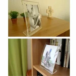 1개 아크릴자석액자(L자커브형) 종이메뉴판 4R 메뉴판꽂이