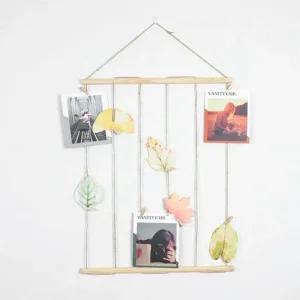 사진 노끈 포토 행거 거실꾸미기 붙이기 벽에 꾸미기 걸기 우드