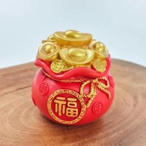 풍수 금원보 미니 장식 재물운 개업 집들이 복주머니