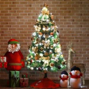 풀세트 180cm 솔잎 전구 리본 골드 포함 트리