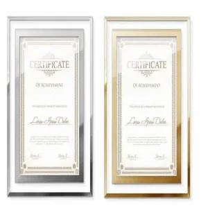 종이상장케이스 A4 상장 표창액자 액자(실버)
