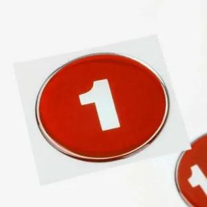 1-50 번호판 에폭시 호실표찰 레드 현관호수 62mm