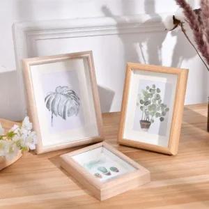 사진 인테리어 액자 소형 나무 프레임 탁상