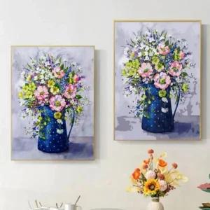 DIY 아크릴 그리기 40x50cm 꽃병 파랑 명화