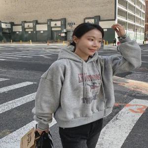 슈퍼도그 양기모 크롭 후드 (3color)