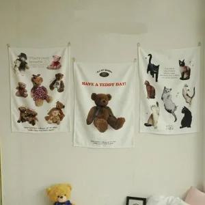 [마이모노샵] 카페 자취생 감성 인테리어 페브릭 동물 포스터 식당