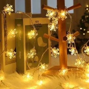 [마이모노샵] 실내 실외 무드등 눈꽃 가렌드 조명 6m