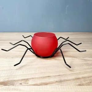 고품질 유리 볼 거미 촛대 장식 캔들홀더 미듐(M) (WFFV564)