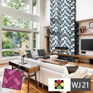 두께4T 스티커타일 WJ21 혼합사각 타일스티커 WFKNLX1