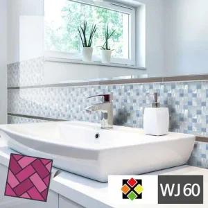 두께4T 스티커타일 WJ60 청메탈혼합 포인트타일 WFKNLX4