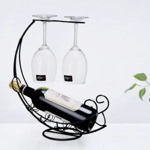 블랙 와인잔 걸이 와인 보관랙 술잔 거치대