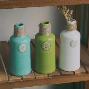 [셀러에이드]빈티지 인테리어 오브제 화병 도자기화병 3color 꽃꽂이화병