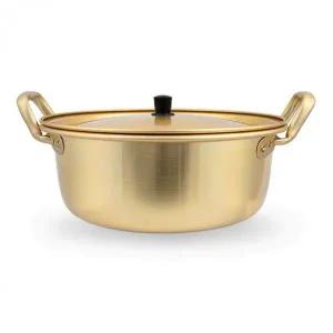 [골드스마일]업소용 노란 양은 냄비