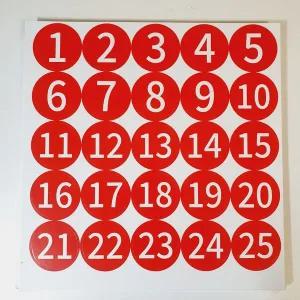 PVC 방수 원형 숫자 넘버링 번호 스티커 번호넘버