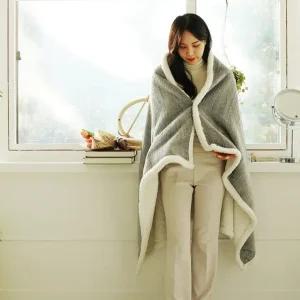 캠핑 담요 양털 따뜻한 겨울 차박 덮는 사무실 블랭킷 쇼파 G