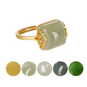 [골드스마일]오픈 옥 레트로 구름 시리즈 청옥 자연주의 우아한 반