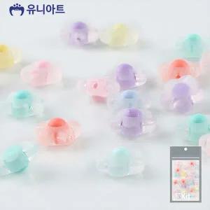 비즈 2300 티니비즈 파스텔 꽃 중형 다채로운 손목 장식