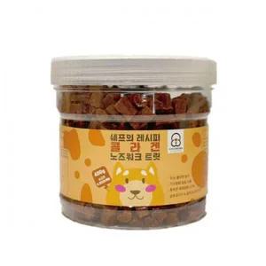 쉐프의 레시피 콜라겐 노즈워크 트릿 400g 1통 소고기 반려견스틱