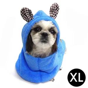 애견 털질 가운 블루 보호복 반려견 수건 반려동물