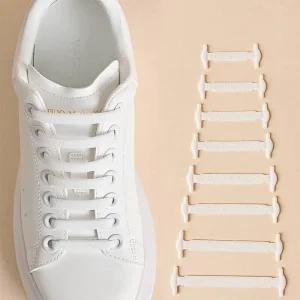 고무줄신발끈 16개 실리콘 신발 끈 세트 12색 매듭 운동화 성인