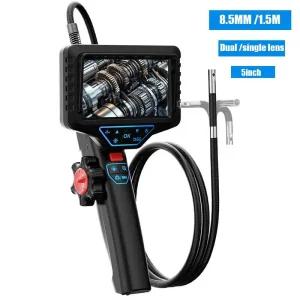 배관내시경카메라 WDLUCKY 500M 85MM 듀얼 렌즈 관절형 내시경 1080P 5인치 IPS 양방향 360 ° 스티어링 카