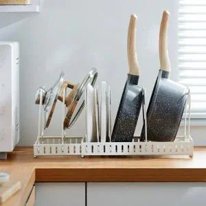 [골드스마일]냄비 후라이팬 뚜껑 주방 수납 거치대 선반 정리용품