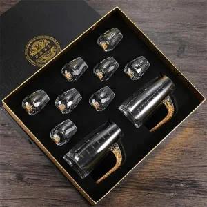 [골드스마일]골드 크리스탈 와인잔 디캔터 홈 바 테이블웨어