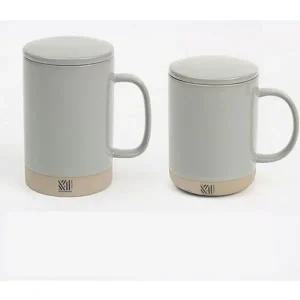 [골드스마일]커피용 도자기 머그잔 민트그레이 세라믹 컵