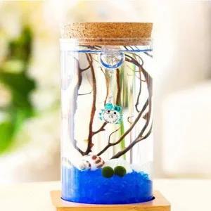 [골드스마일]LED 수조용 유리병 소형 아쿠아리움 미니 어항 장식용 수족관