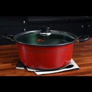 [골드스마일]라면 양손 스튜 냄비 레드 블랙