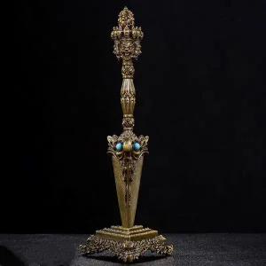 불교종 명상종 탄트릭 불교 청동 강철 유봉 상감 수공예 길조 티베트 악마 데스크탑 가정 실내