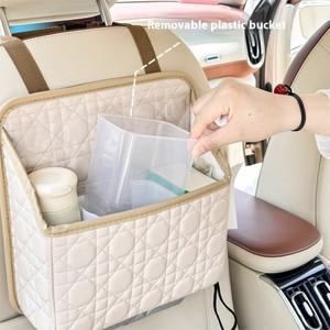 카시트 등받이 수납 가방 걸이형 티슈 케이스 차량용 액세서리 대용량 정리함