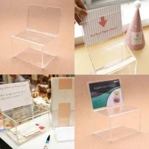 투명 아크릴 모금함 경품함 의견 박스 명함 정리함