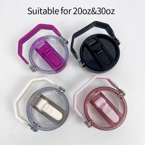 20oz/30oz 프로 자동차 컵 뚜껑 밀짚 스탠리 휴대용 플립 커버 분리형 세척 가능 누출 방지 주방 액세서리