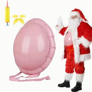 PVC 팽창식 가짜 임신 배 크리스마스 산타클로스 배 할로윈 코스프레 의상 무대 공연 역할극 소품