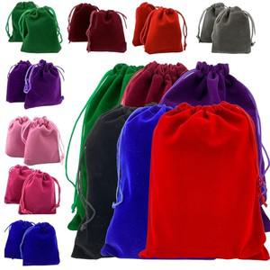 5/10피스 벨벳 Drawstring 가방 헝겊 선워터 저장 주머니 보석 웨딩 파티 사탕 5x7-15x20cm