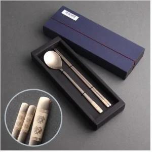 유기 수저 전통 손잡이 겹경사 디자인 식기