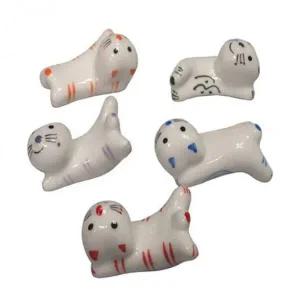 [골드스마일]도자기 숟가락 거치대 고양이 수저 받침 티스푼 홀더