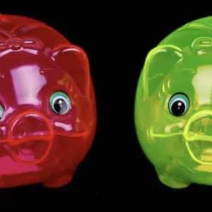 저금통 캐릭터 디자인 돼지 중형 2개 팬시