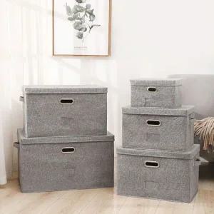 [골드스마일]리빙 박스 정리함 보관함 패브릭 덮개 5호