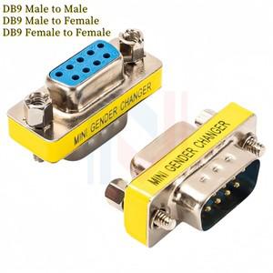 1개/몫 DB9 9Pin 남성-남성/여성-여성/남성-여성 미니 소형 성별 체인저 어댑터 RS232 직렬 플러그 Com 커